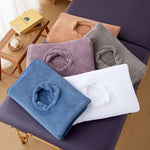 couverture massage bleu marine uni douce taille 180x80cm moderne confortable tranchant cou inclusion