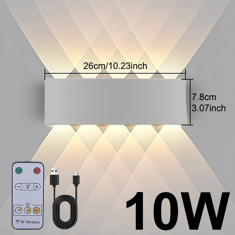 lampe murale led moderne noire interrupteur tactile charge usb chambre cuisine