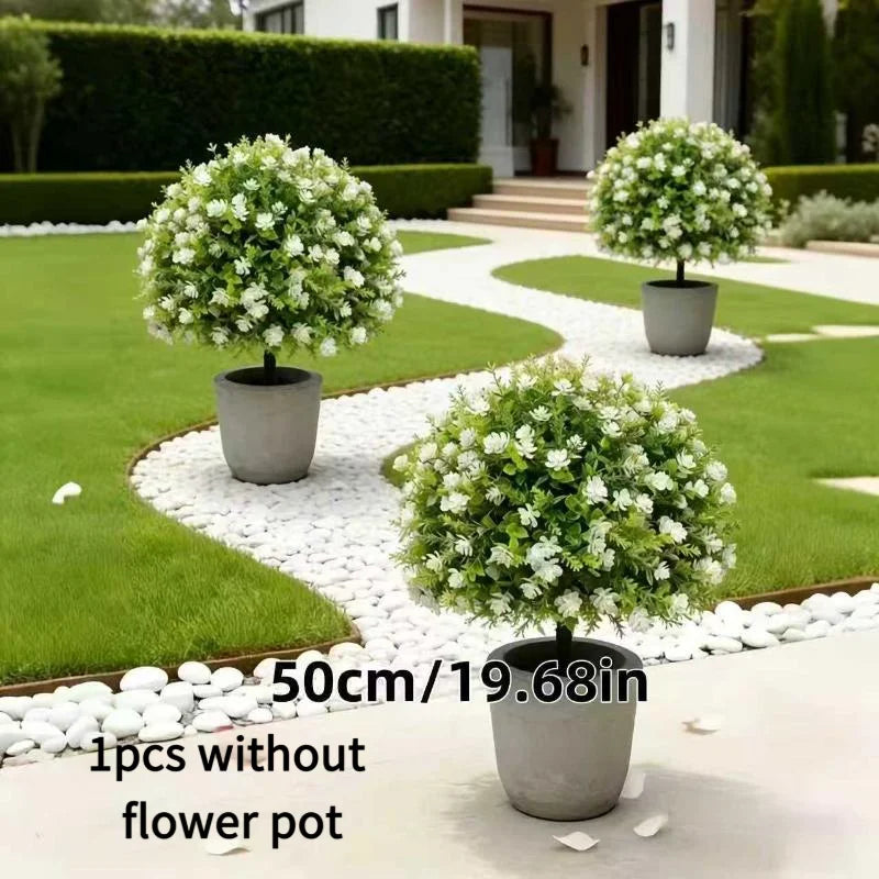décoration intérieure pot fleurs artificielles rouges blanches feuilles vertes moderne