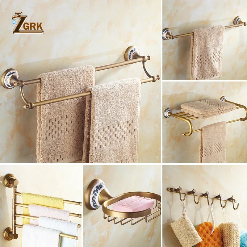 ensemble quincaillerie salle bain murale laiton or antique porte serviette savon crochet