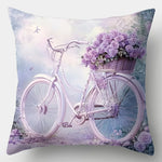 taies d'oreiller imprimées fleurs roses papillons vintage romantique polyester peacheskin 40x40cm 45x45cm 50x50cm 60x60cm