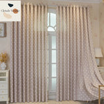 rideau moderne beige clair blanc motif points opacité salon chambre fenêtre polyester épais