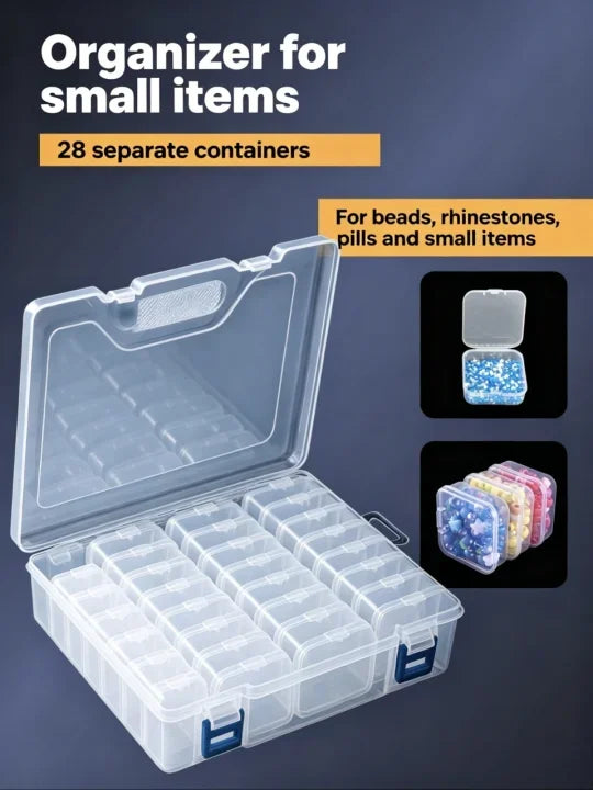 organisateur rangement transparent boîtes compartiments utilitaires boites plastique bleues conteneurs individuels maison