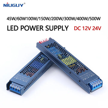 alimentation led 12v 24v 60w 100w 200w 300w 400w 500w bleu industrielle silent