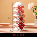 présentoir cosmétique transparent moderne boîte rangement maquillage acrylique 10 gonds doré minimaliste