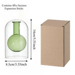 diffuseur huiles essentielles verre transparent moderne bâtonnets parfum inclusion liquide