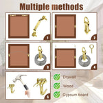 accessoires fixation murale moderne doré vis anneaux crochets zigzag dring filament métal