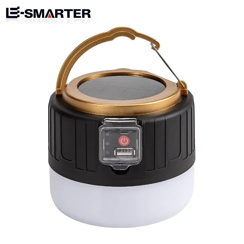 lampe solaire portable rechargeable led orange noir blanc bleu annuel métal moderne compact fishing