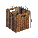 panier tressé marron clair rustique pliable imperméable utilisation multiple respectueux environnement poignées intégrées
