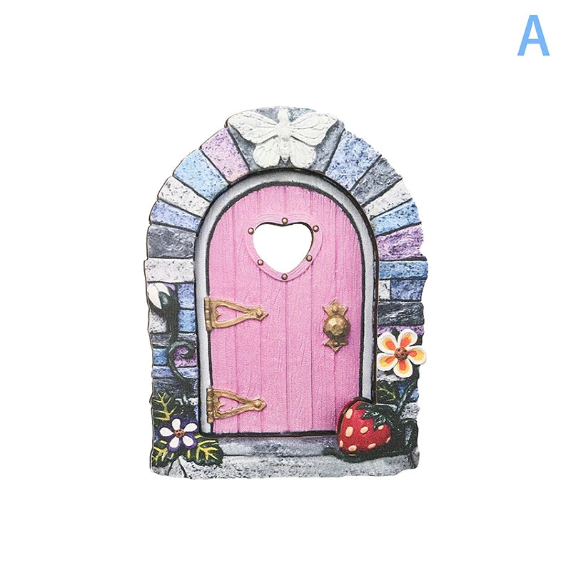 portes décoratives jardins fleurs coeurs feuilles motifs géométriques rose bleu marron vert violet blanc