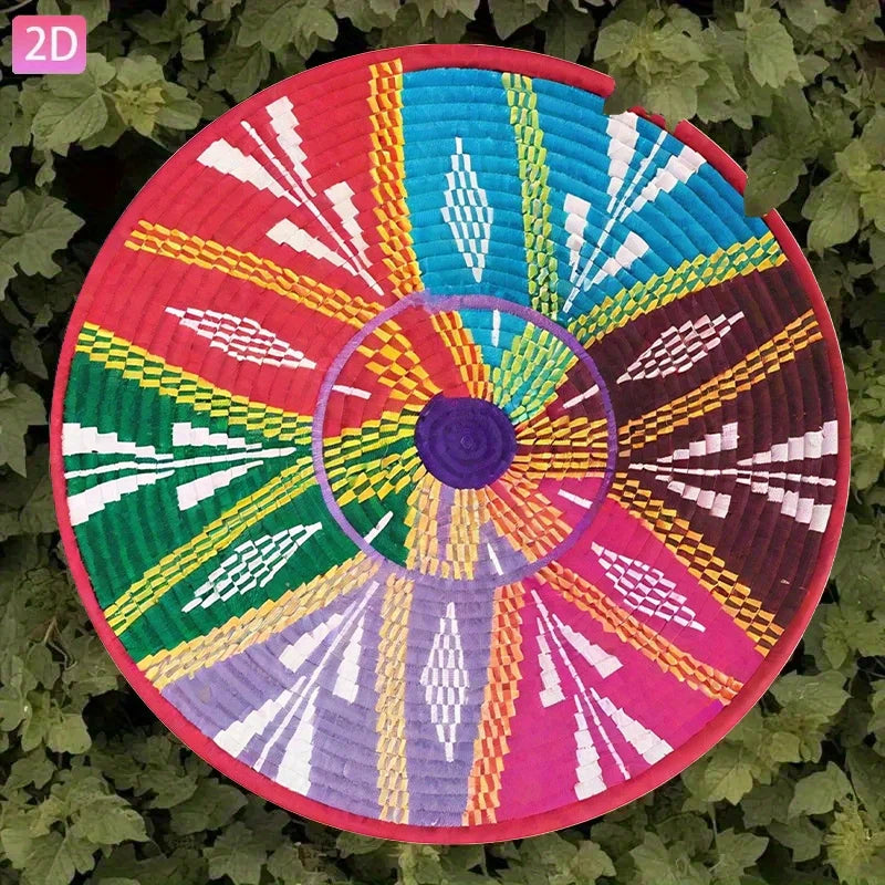 assiette ethnique motif géométrique rouge bleu verte jaune anniversaire noël mariage