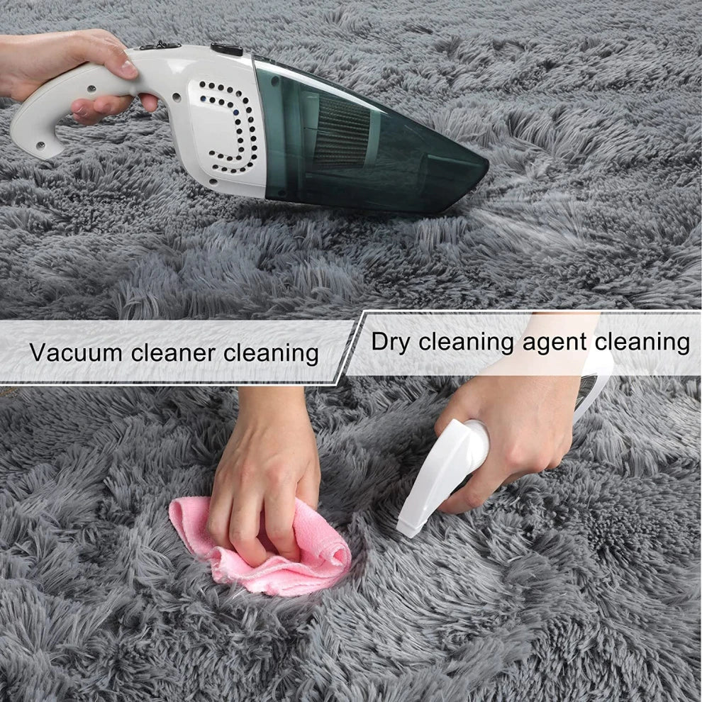 tapis doux uni polyester antidérapant résistant décoloration confortable gris blanc vert bleu moderne