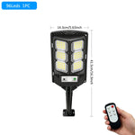 lampe solaire 96 led panneau solaire détecteur mouvement ip65 extérieur moderne autonomie batterie intégrée