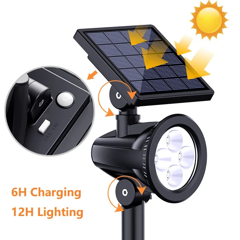 projecteurs solaires led extérieurs moderne 56 diodes ip65 5v rechargeable lithium noir mat opaque