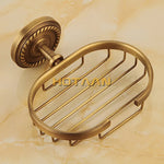 accessoires salle bain bronze doré classique finement ciselé serviette suspendue porte savon porte rouleau