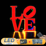 lettres lumineuses led rouge vert bleu texture lego moderne kit bricolage petite notice pdf