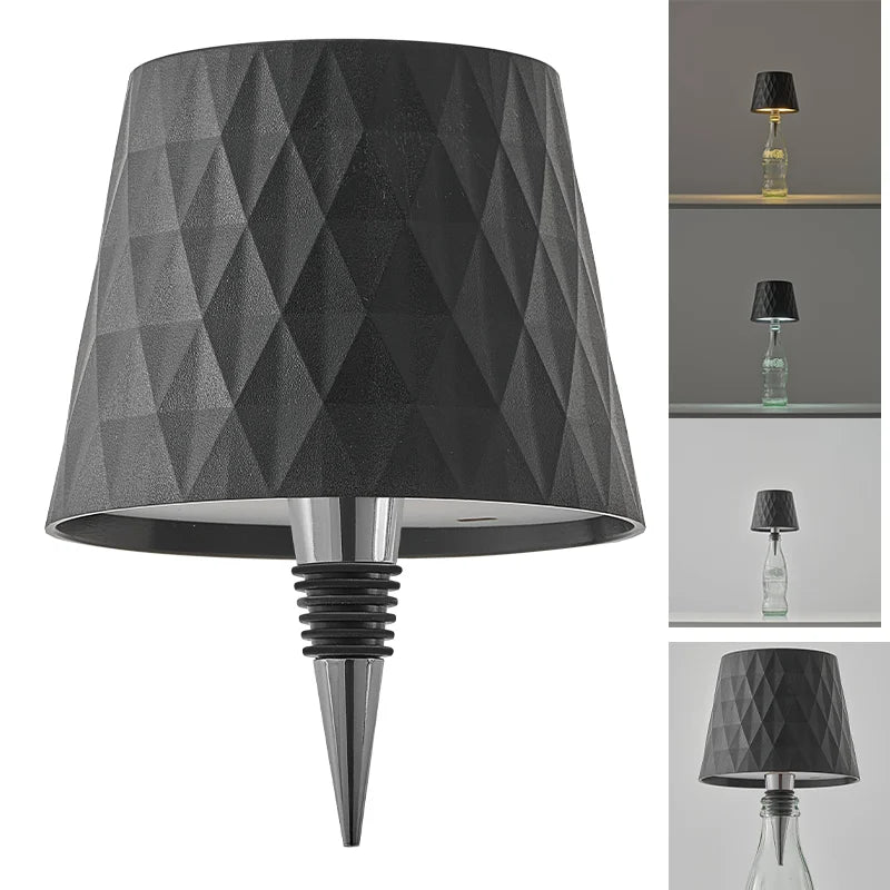 lampe table led sans fil commande tactile trois couleurs ambiance restaurant chambre cadeau moderne