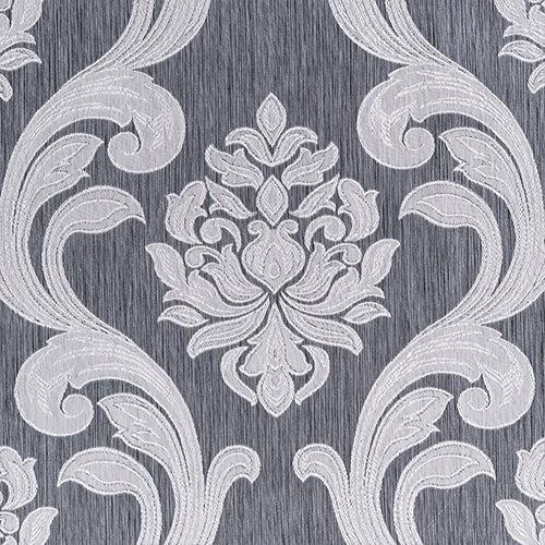 nappe décorative élégante motif floral marron beige doré tissu brodé relief maison runner table