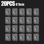 porte objets adhésifs transparents modernes poignées métalliques 60mm 60mm pack