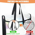 organisateur rangement transparent noir poignées portable réutilisable sac documents modernes