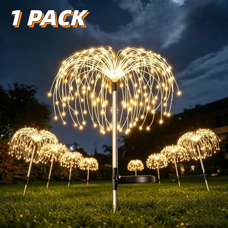 lumière solaire feu d'artifice blanc chaud moderne extérieure autoinstallation festive led jardin patios balcon
