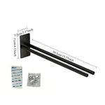 porte serviettes double barre argenté noir moderne adhésif vis inoxydable minimaliste