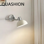 lampe murale articulée moderne chrome blanc abat jour tissu éclairage chambre salon cuisine