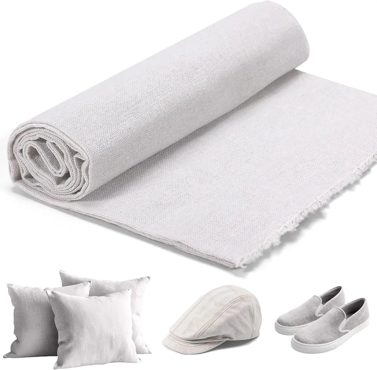 tissu lin habutai beige blanc noir gris tissage texturé non blanchi couture broderie decoration