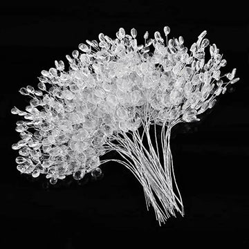 décoration intérieure moderne branches transparentes 15cm set 50branches sophistiquées
