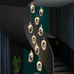 suspension lumineuse or noir ovale géométrique contemporain élégant 249 2000 lumens métal certification ul