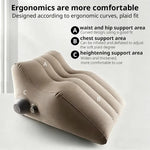 coussin gonflable ergonomique velouté beige antidérapant fibre polyester coton pompe air inclusion pvc assistance