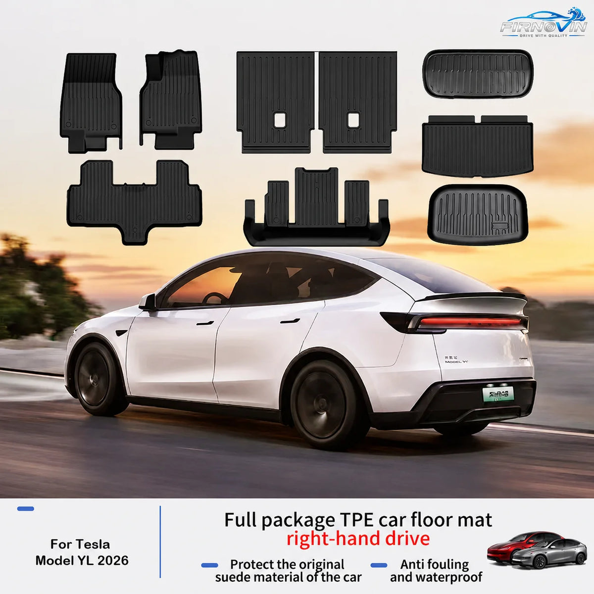 tapis sol voiture yl 2026 noir antidérapant imperméable tout temps moderne