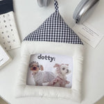 cadre photo gingham carreaux rustique décoration murale chambre enfant douillette
