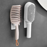 support mural adhésif multiple brosse cheveux peigne moderne salle bain douche cuisine pois noirs