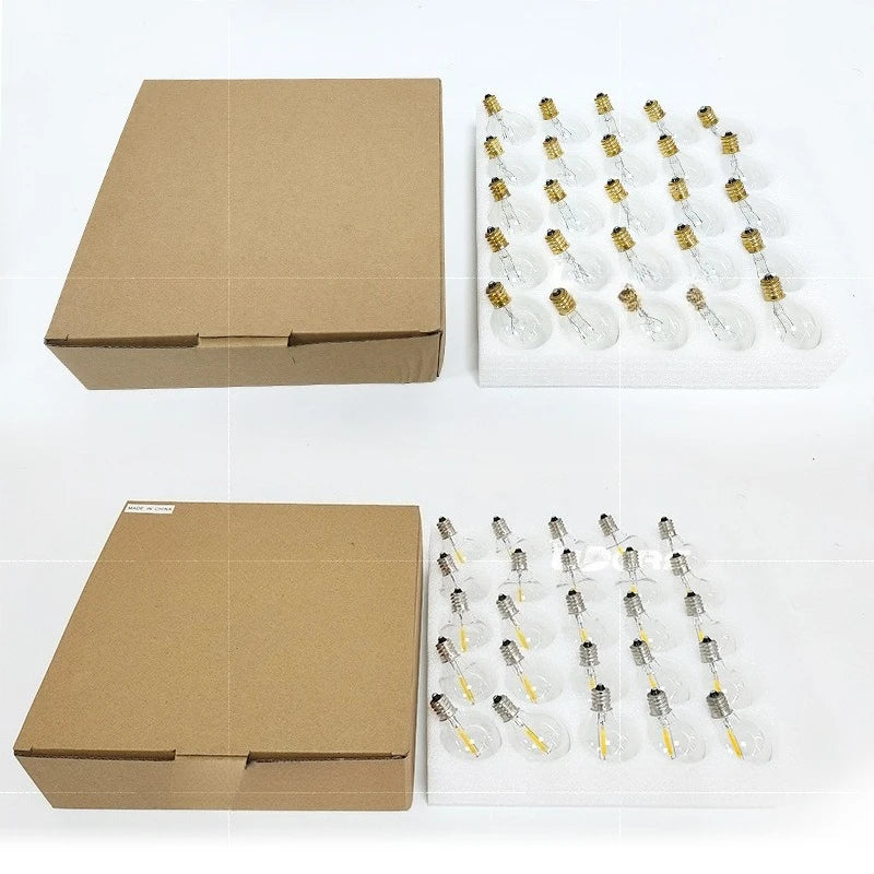 ampoules led transparentes filament doré opalescent vintage 220v 1w 5w guirlande extérieure 14 chips