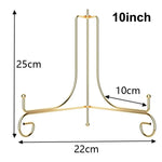 supports assiettes réutilisables or argent modernes clips élégants 10 12 cm