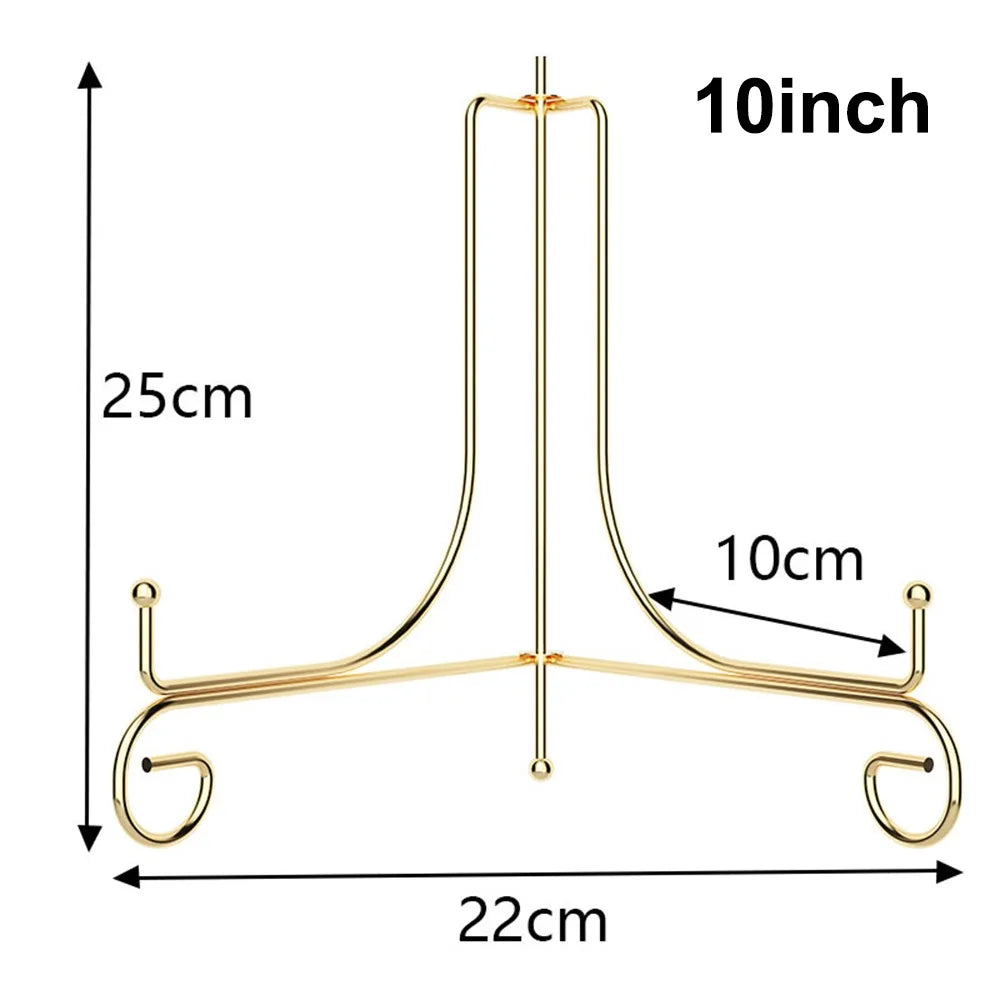 supports assiettes réutilisables or argent modernes clips élégants 10 12 cm