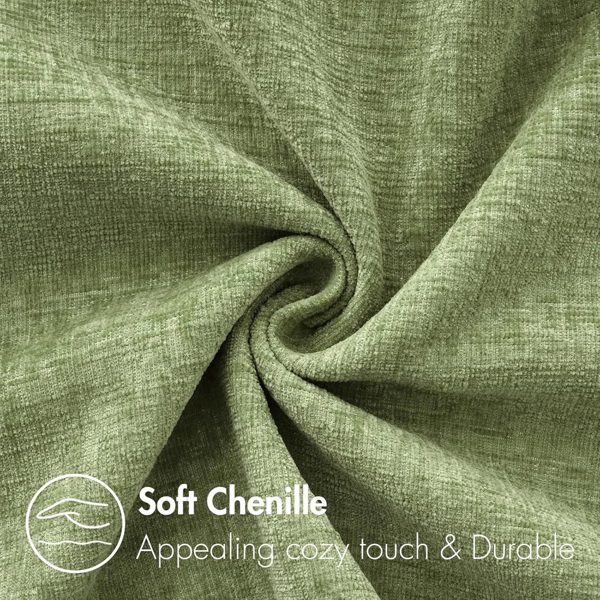 housse coussin carré vert olive texture lin moderne zip invisible canapé décoration maison