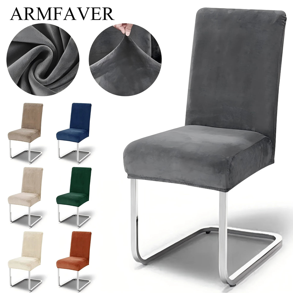housses chaise velours gris moderne adhésif protection polyester élasthanne chaise banquet mariage plage fauteuil