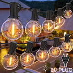 guirlande lumineuse extérieure boules transparentes jaune doré ip44 led clips câble moderne étanche connectableextérieur