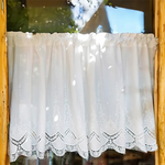 rideau blanc dentelle translucide classique coton decoratif fenetre maison