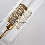 lampe murale moderne or transparent perforée chambre coucher led 4500k 2000lm