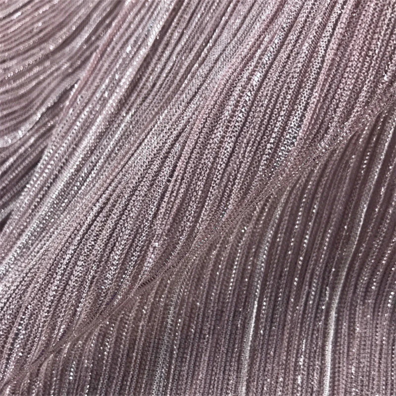 ruban plissé brillant polyester moderne élégant bleu gris rose violet blanc