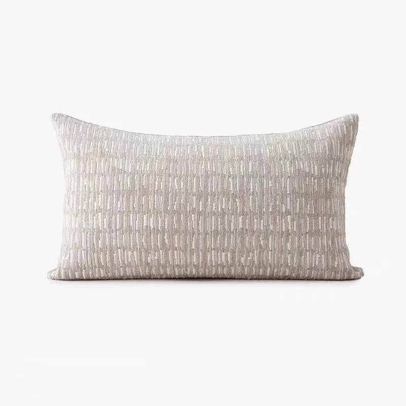housse coussin géométrique moderne beige marron morroco polyester carré décoration maison canapé chaise voiture