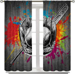 rideau moderne graphique toile d'araignée rouge noir gris 100% polyester chambre enfants