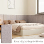panneaux décoratifs modernes tissu lin adhésifs résistants l'eau beige clair 35cm 50cm 2pcs 4pcs