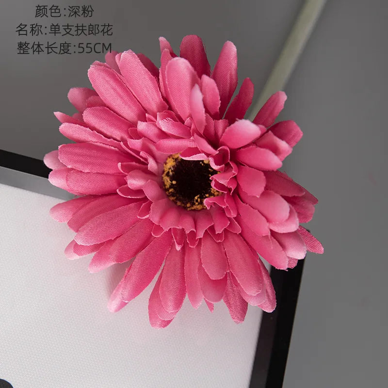 décoration intérieure branchettes gerbera soie rose blanche rouge modernes 55cm fête anniversaire maison