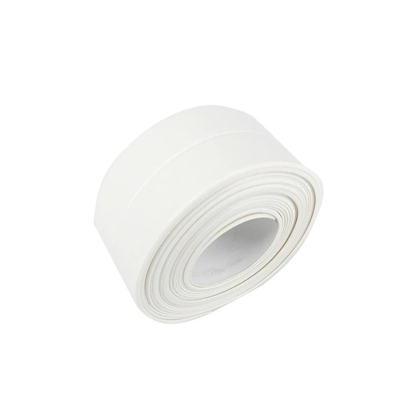 ruban joint autoadhésif pvc blanc imperméable salle bain cuisine toilette durable flexible installable