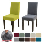 housses chaise jacquard moderne vert gris marron bleu tissu élasthanne polyester universal sizes 45