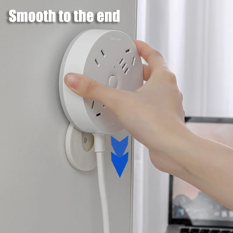 supports adhésifs blancs prises électriques modernes minimalistes 2pcs câble chargeur usb facile